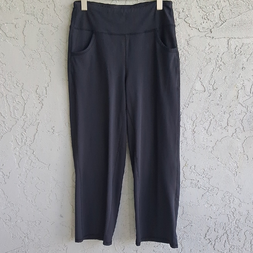 Black Joggers with Elastic Waistband and Tapered Legs